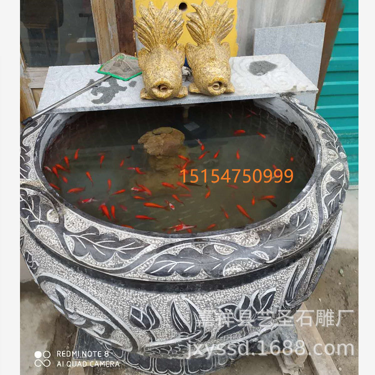 厂家直供青石做旧石缸石盆批发