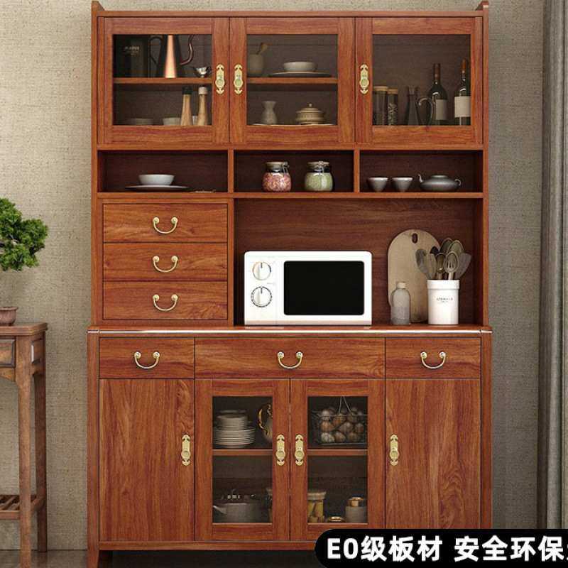 2025新款中式餐边柜实木框靠墙一体储物柜家用客厅茶水酒柜大容量,3C数码配件,摄像机配件,淘宝优惠券,粉丝福利购,淘宝优惠卷