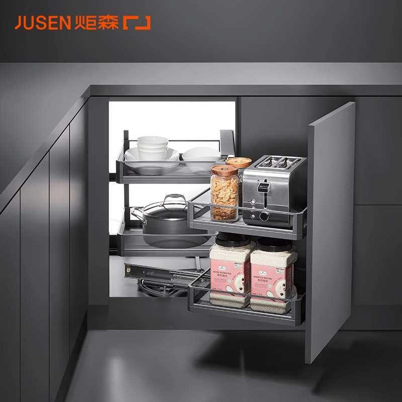 炬森Jusen银河系列小怪物抽碗柜厨柜内收纳碗碟碗篮拉篮轻奢风
