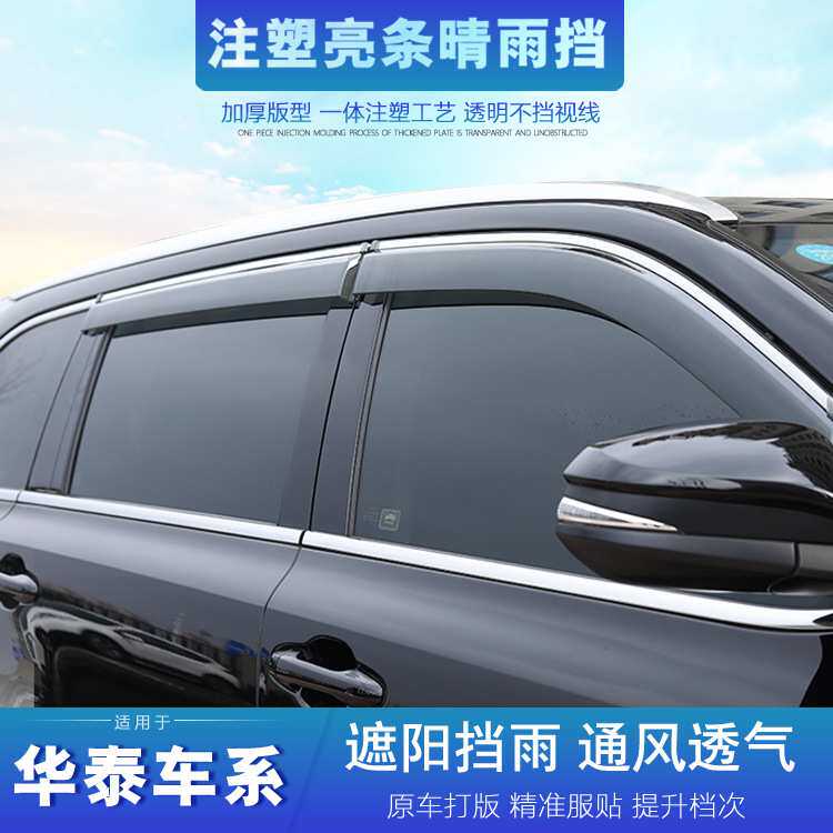 适用于华泰圣达菲 B11 宝利格 路盛E70注塑晴雨挡车窗雨眉 