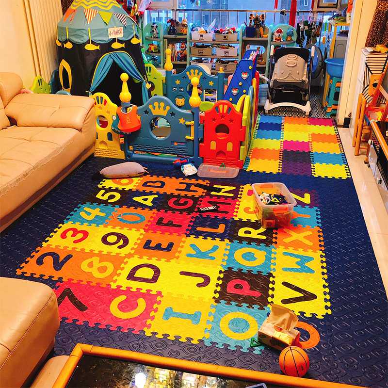 BTOYS儿童爬行垫字母拼接地垫婴儿拼图泡沫游戏垫宝宝加厚爬爬垫