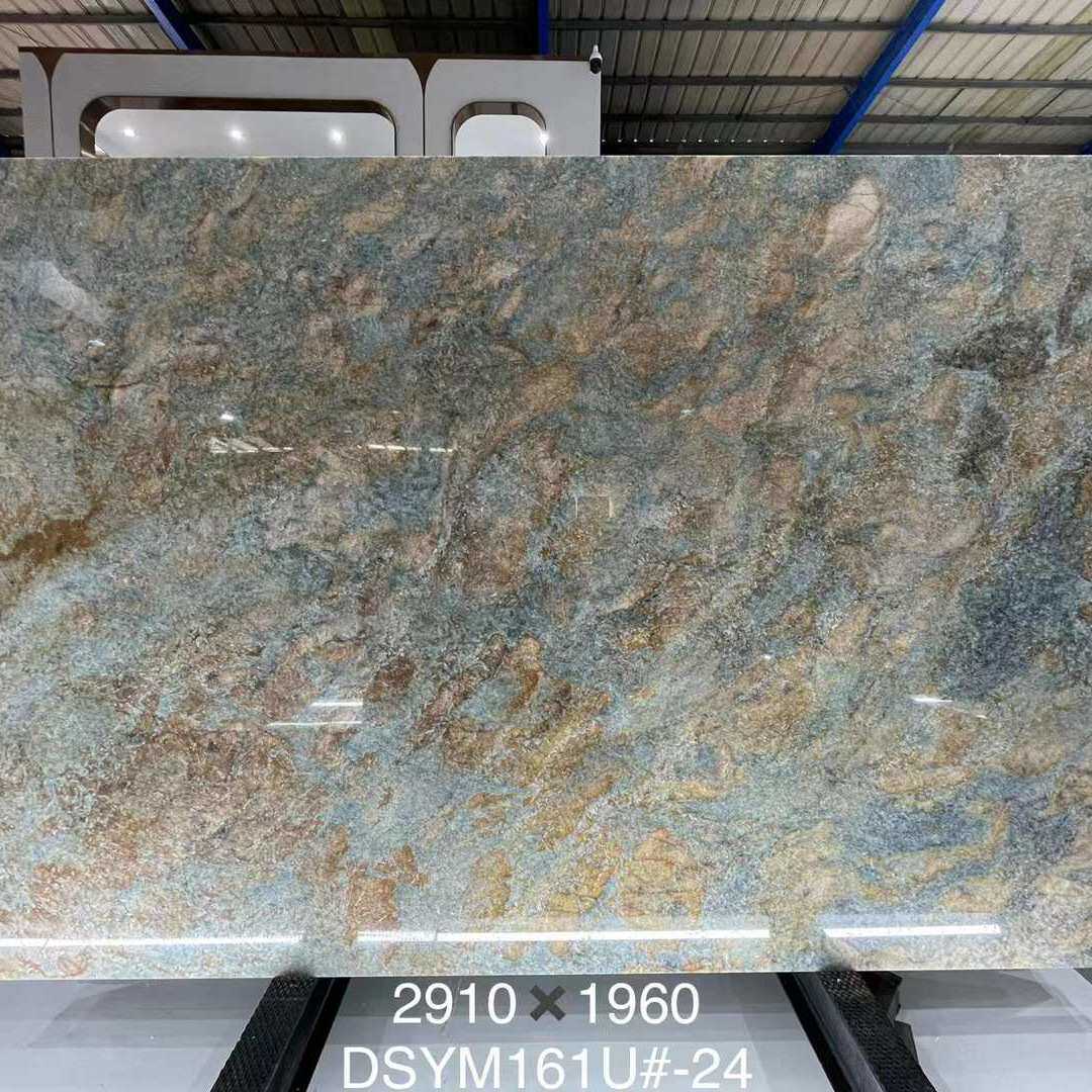 爱码仕橙奢石背景墙定制 天然大理石餐桌异形石材台面板
