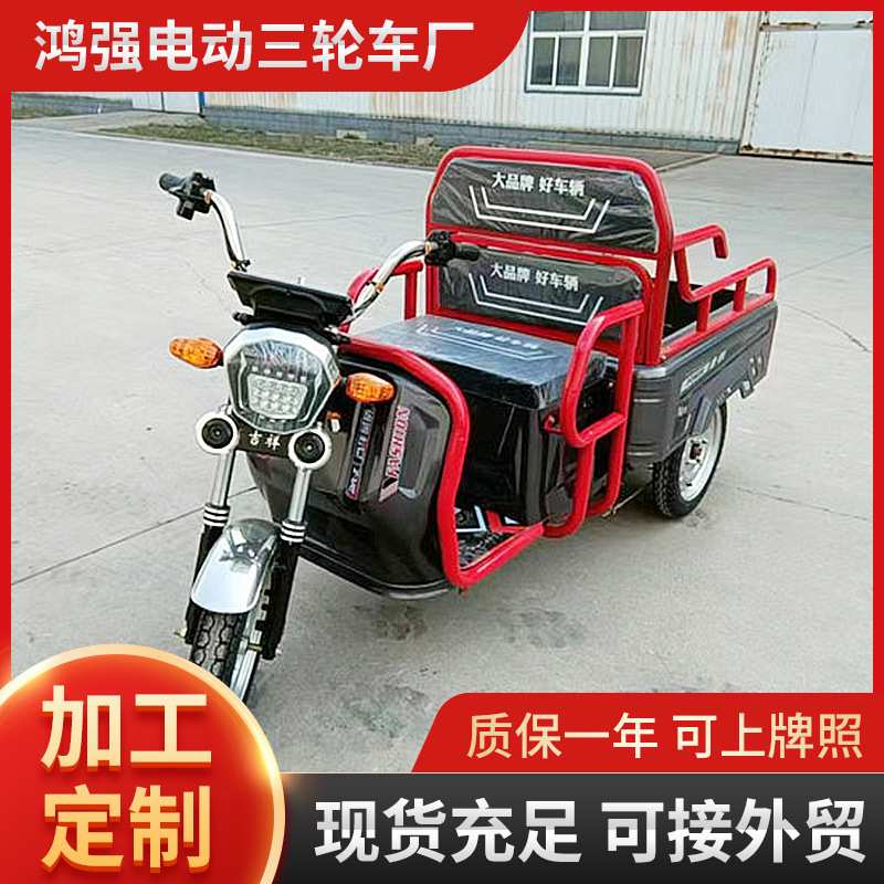 豪华电动三轮车 1.1成人拉货三轮快递车新款家用电瓶车农用车