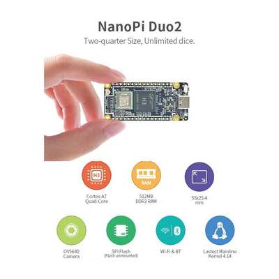 NanoPi Duo2 512M RAM Allwinner H3 Quad-core CortexA7 Wifi&BT