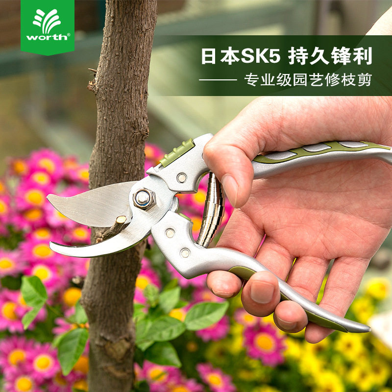 沃施worthSK5钢修枝剪树枝果树剪子粗枝剪修枝剪园艺花艺剪刀1076