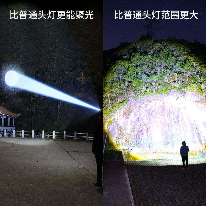 银诺头灯强光充电超亮头戴式感应钓鱼专用夜钓续航超长照明灯远射