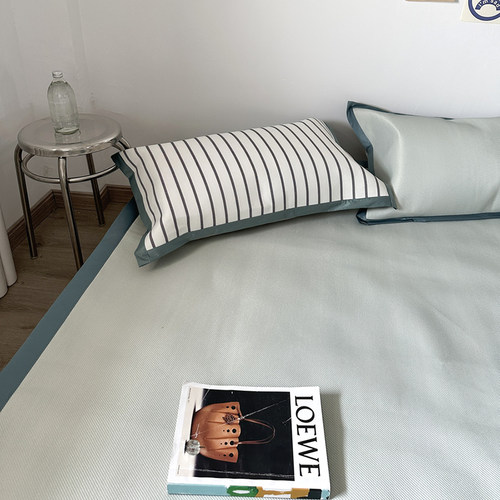 A类高端简约夏季空调冰丝软凉席三件套家用可水洗机洗可折叠凉垫