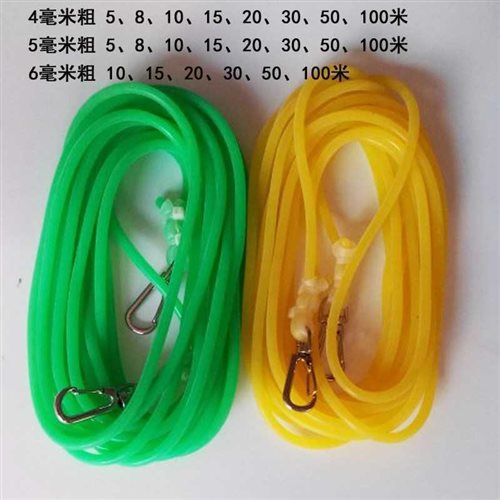 橡胶失手绳加粗实心o钓鱼绳100米橡皮筋高倍弹力放护竿手绳