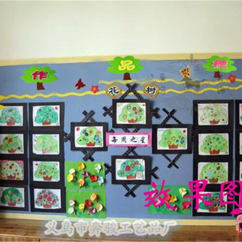 幼儿园展示墙经济款 9mm毛毡展板 强于软木板主题宣传通知公告栏
