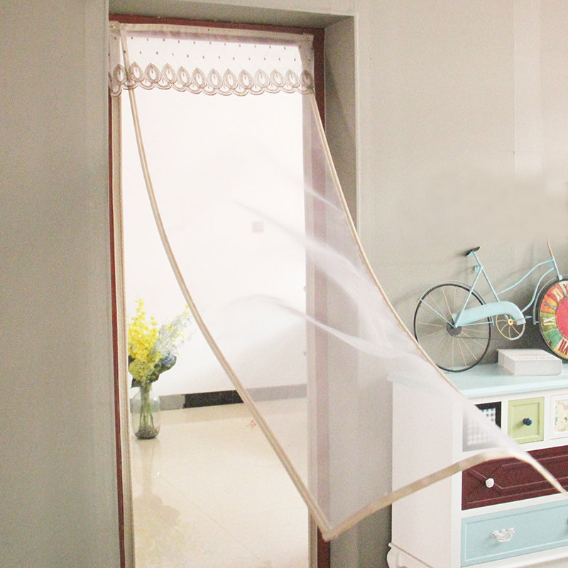 加厚防蚊门帘磁性加密硬纱纱门边框磁条定制纯色