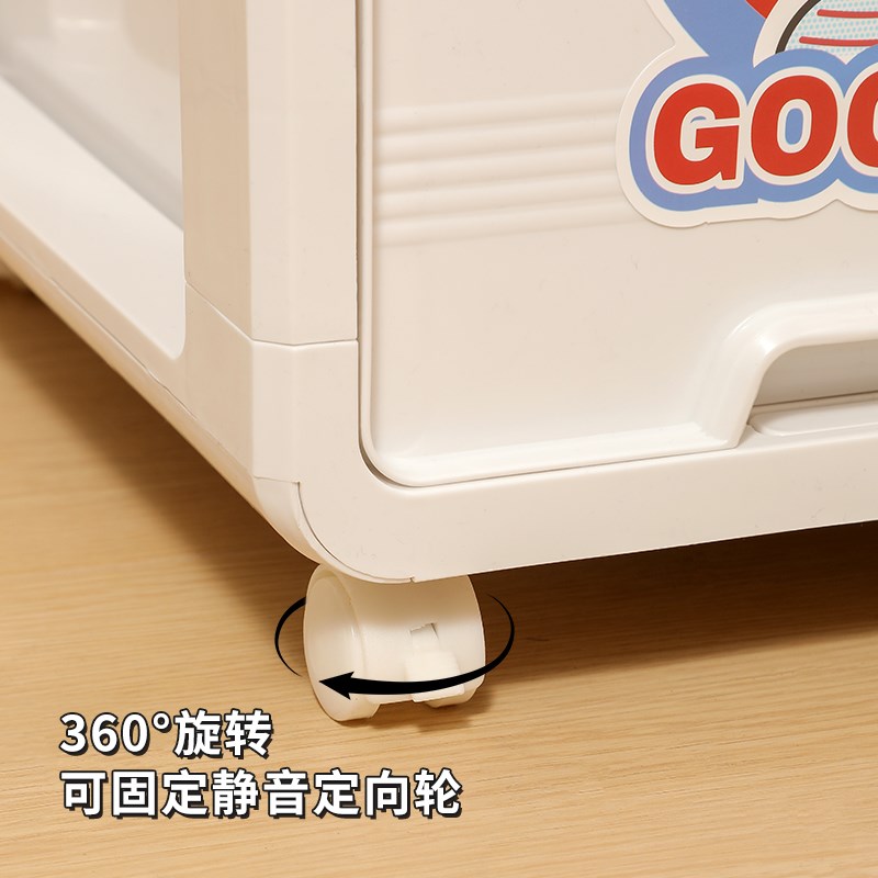 零食收纳柜客厅大容量多层抽屉式落地可移动置物架床头桌下储物柜