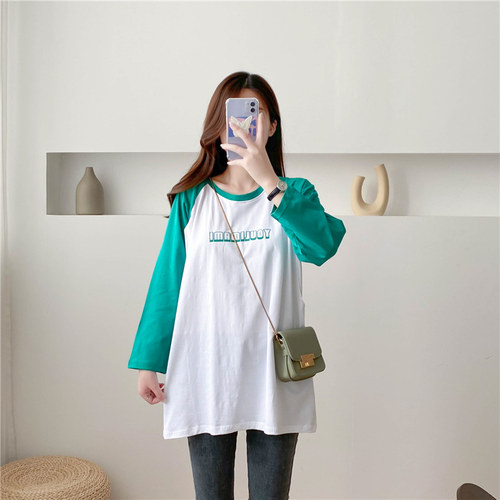 8535#（实拍）孕妇 长袖 字母 哺乳衣