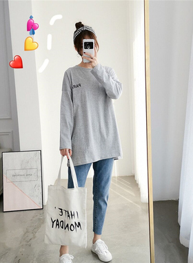 8389#（实拍）孕妇 大码 秋款 打底衫 长袖 T恤