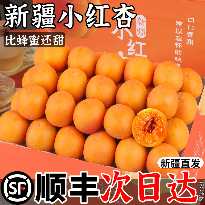 新疆小白杏当季吊干杏甜杏新鲜水果孕妇整箱时令斤应季珍珠杏子