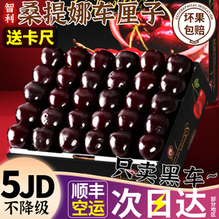 顺丰空运桑提娜5JD黑车厘子新鲜水果当季智利进口礼盒5斤带卡尺