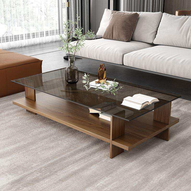 玻璃茶几客厅家用现代简约小户型长方形2026新款透明钢化玻璃桌子