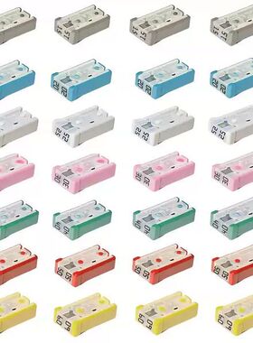 28件15A20A25A30A40A50A60A32V迷你开槽汽车盒式保险丝套件