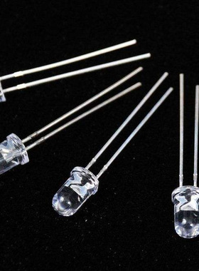 发光管 LED灯 直径5MM F5 白色 白灯 白光 一包1000个32元长脚