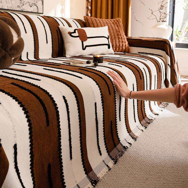 2025新款沙发盖布轻奢高级感全盖沙发毯一片式四季通用防滑沙发巾