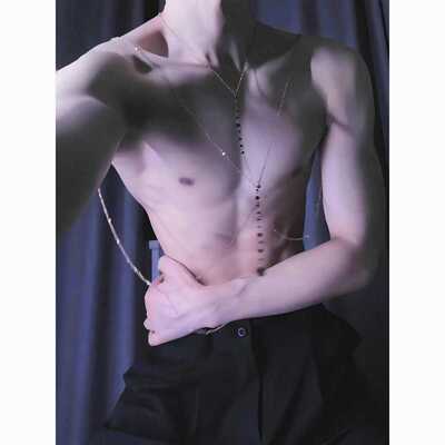 男女同款禁欲性感身体夜店内搭流苏身体链男神珠链情侣约会神器
