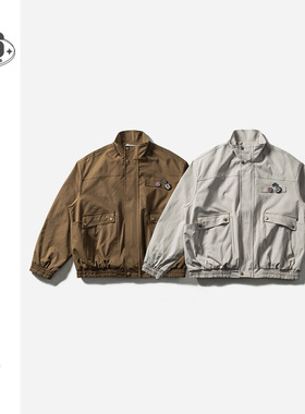 BUILTTOLAST春秋季潮流日系复古工装立领夹克男宽松百搭超绝外套