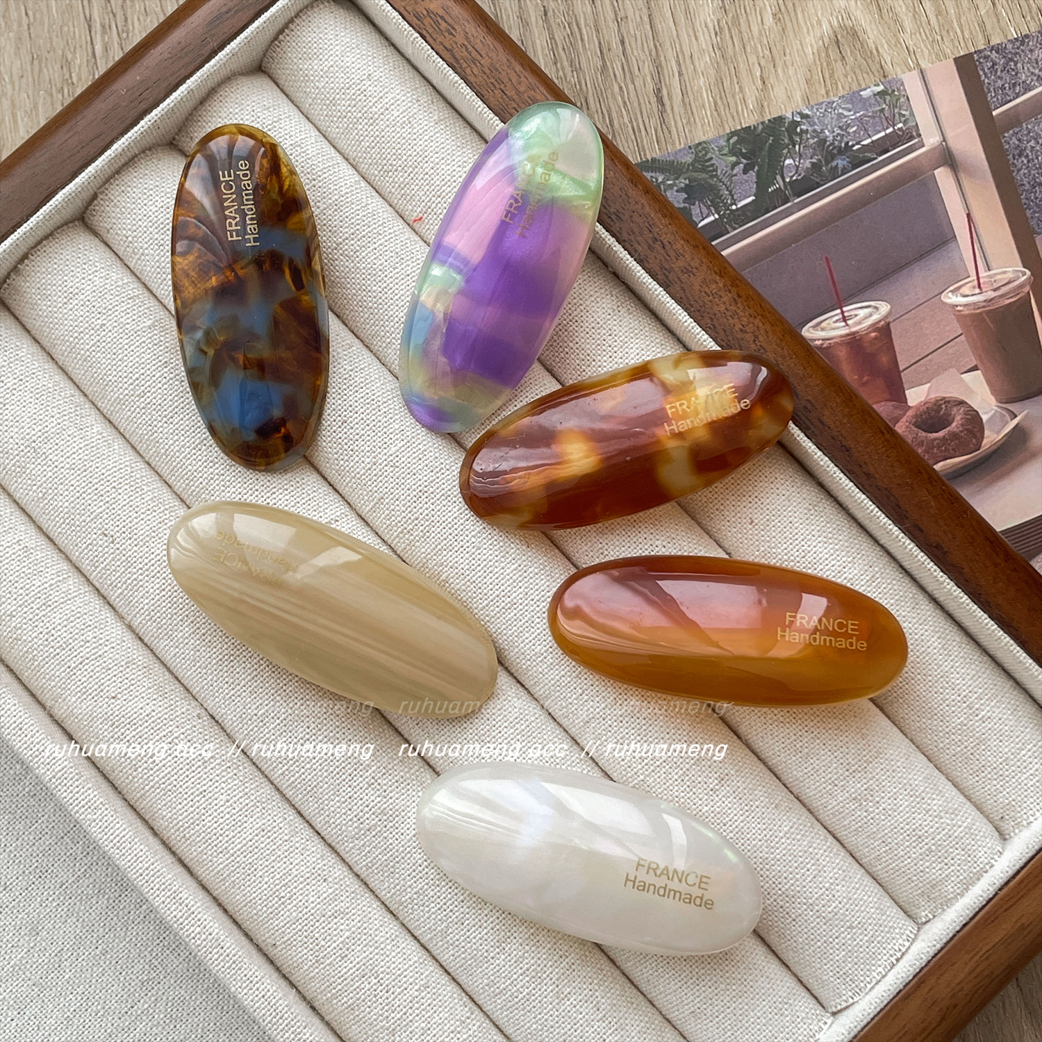 醋酸椭圆发夹女侧边刘海碎发夹