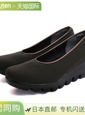 日本直邮舒适鞋厚底First Contact弹力高跟鞋女鞋舒适黑色楔形鞋6