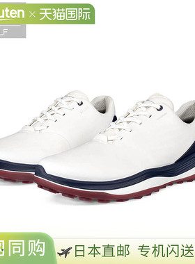 日本直邮ecco 男士 LT1 系带无钉高尔夫球鞋132264 51293白色/海