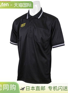 日本直邮ZETT 裁判短袖 Polo 衫，男孩联赛官方，BPU53BL，裁判服