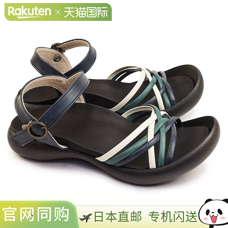 日本直邮Regetta 独木舟凉鞋女士 CJFD5311a 编织凉鞋背带低跟 Re