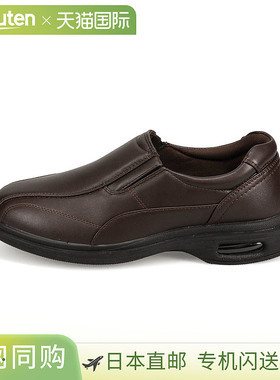 男士舒适鞋 4e 黑色宽幅带空气垫侧边弹力布步行鞋休闲商务鞋绅士