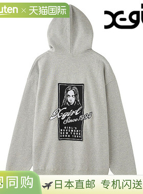日本直邮X-girl 脸部贴片连帽卫衣 [105253012005 FW25] 女士 xgi