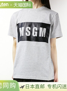 日本直邮MSGM 标志T恤 2000MDM520 200005 女士短袖圆领棉质标志T