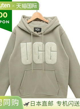 日本直邮UGG 运动衫 Ray UGG 绒毛徽标连帽衫 绿色 女款 UGG 1144