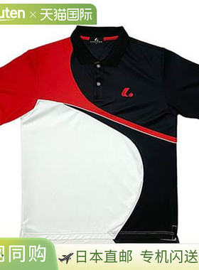 日本直邮LUCENT Polo 衫 男女士比赛衬衫 带领 红色短袖上衣 服装