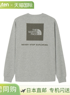 日本直邮The North Face 长袖后背方形徽标 T恤 (NT32442)