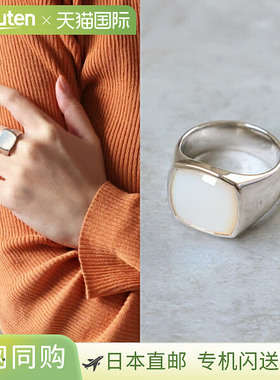 日本直邮TOM WOOD 枕形白珍珠贝母戒指 100383男女通用银925