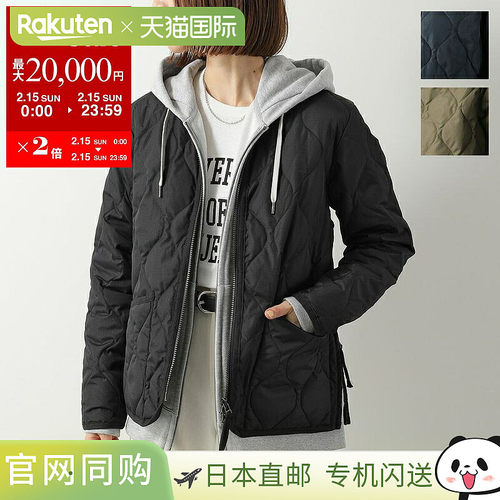 日本直邮TAION 女士羽绒服 (101ZML-1)V 领拉链短款上衣拉链开口