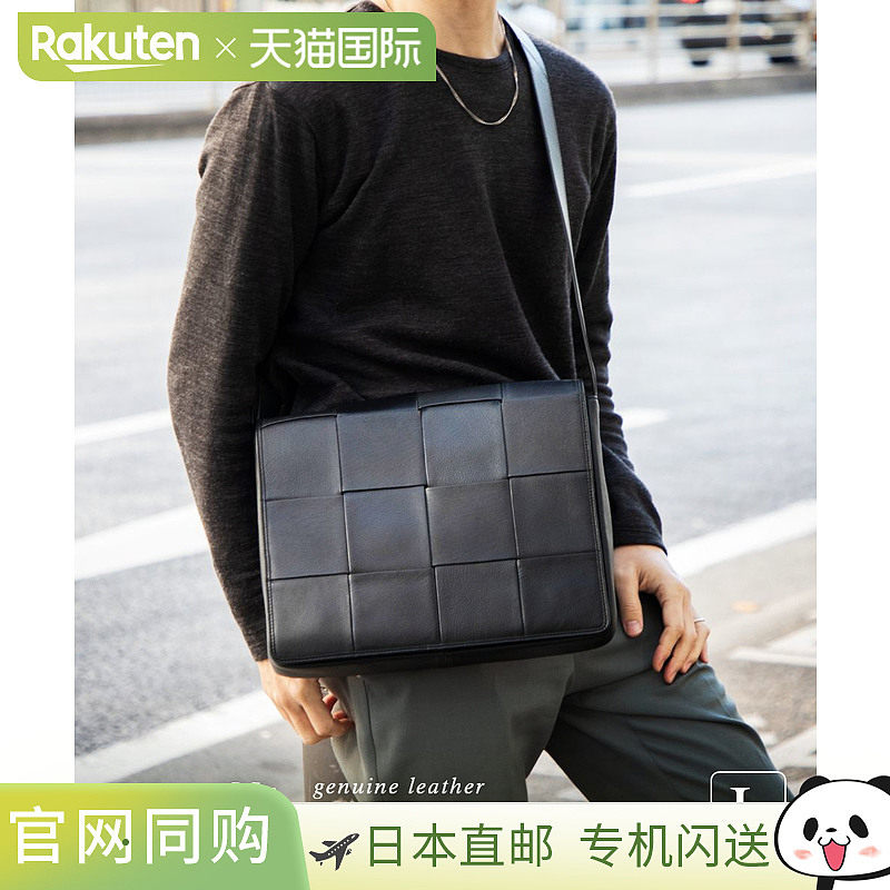 日本直邮Guionnet PG012LP TILE 4 BY 3 男士单肩包黑色商务休闲