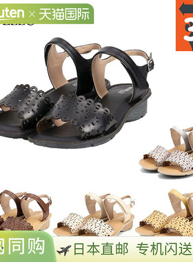 MODELLO 女士镂空凉鞋3E 宽舒适系带花朵图案夏季灰色棕色黄色MOD