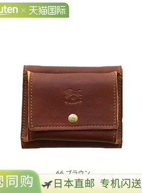 日本直邮[54232307141]IL BISONTE 2023 春夏/三折钱包/复古皮革
