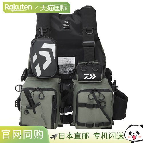 日本直邮Daiwa 救生衣 DF-6224 漂浮游戏背心 FREE灰褐色