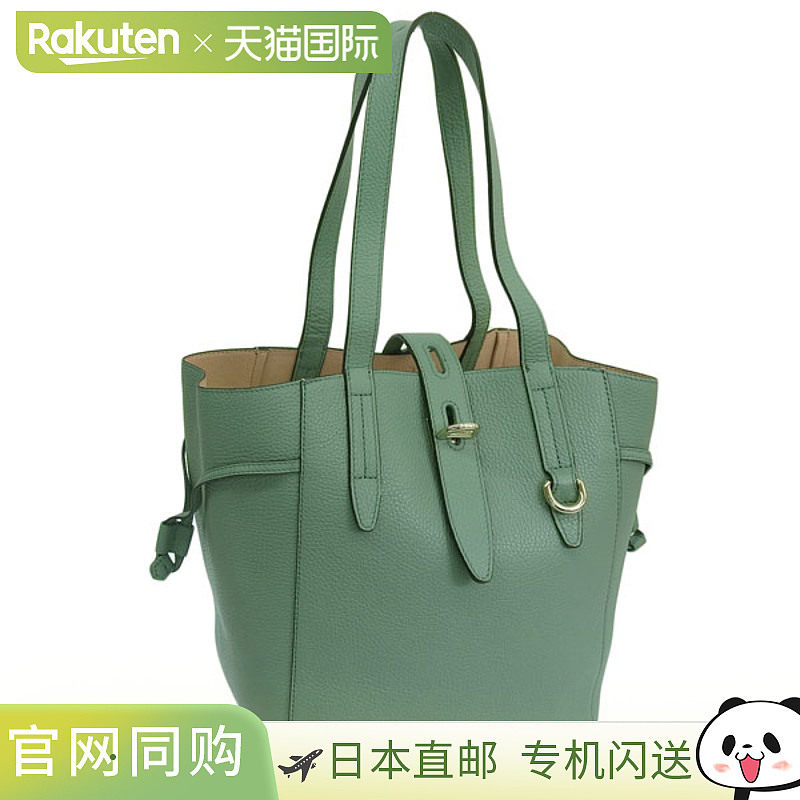 日本直邮FURLA 女士托特包 Outlet 皮革 绿色 NET TOTE M 包 BZT0