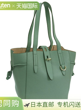 日本直邮FURLA 女士托特包 Outlet 皮革 绿色 NET TOTE M 包 BZT0