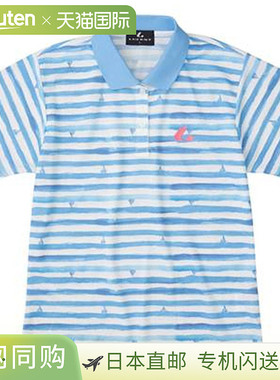 日本直邮LUCENT Polo 衫 女士 比赛衬衫 蓝色 短袖 半袖 上衣  防