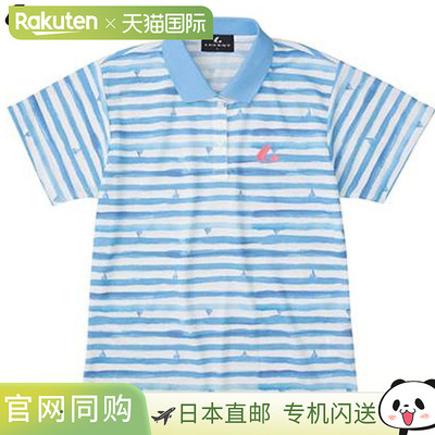 日本直邮LUCENT Polo 衫 女士 比赛衬衫 蓝色 短袖 半袖 上衣  防