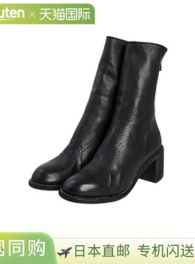 日本直邮GUIDI [女士] 高跟靴 - Soft Horse 全粒面黑色 - M88-So