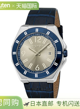 日本直邮ES1G490L0025 ESPRIT 石英深灰色男士手表