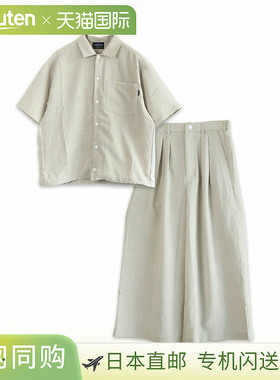 [TM251LL51022] THOUSAND MILE 女式 DC 衬衫和裙裤套装，短袖上