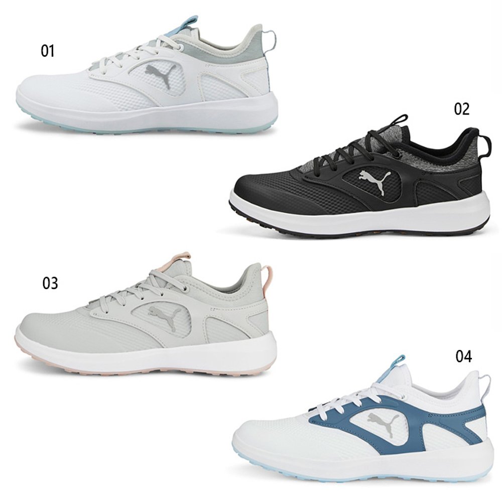 Puma Golf 女士 Ignite Malibu 高尔夫球鞋无钉白色白色黑色 Puma